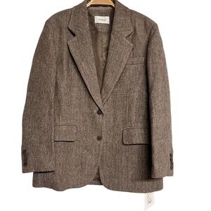NWT Mens Rewear‎ Wool Linen Blend Herringbone Suit Jacket